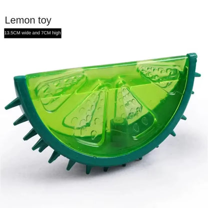 Pet Cooling Chew Toy Reusable Dog Cat Toy Teething Summer Cooling Watermelon Pineapple Lemon Durable Ice Frozen Fruit Shape Toys