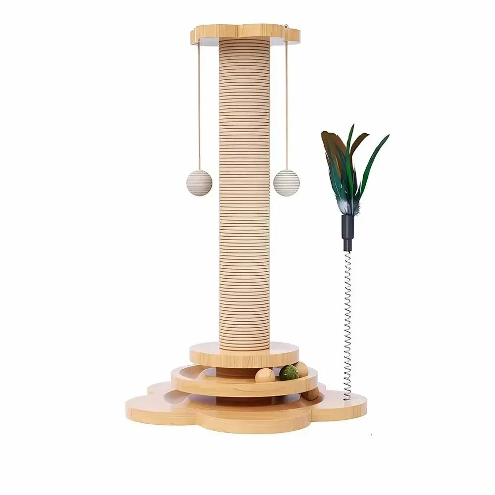 Pet Cat Toy Cat Scratcher Cat Turntable Funny Cat Stick Balls Durable Sisal Scratching Board Cat Supplies Cat Grab Column