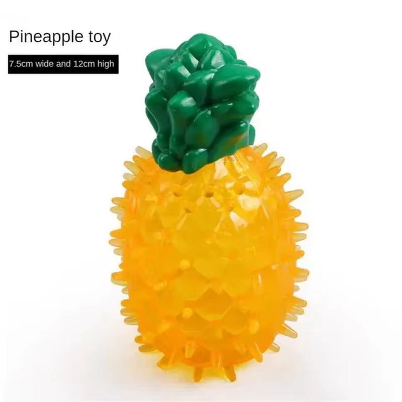 Pet Cooling Chew Toy Reusable Dog Cat Toy Teething Summer Cooling Watermelon Pineapple Lemon Durable Ice Frozen Fruit Shape Toys