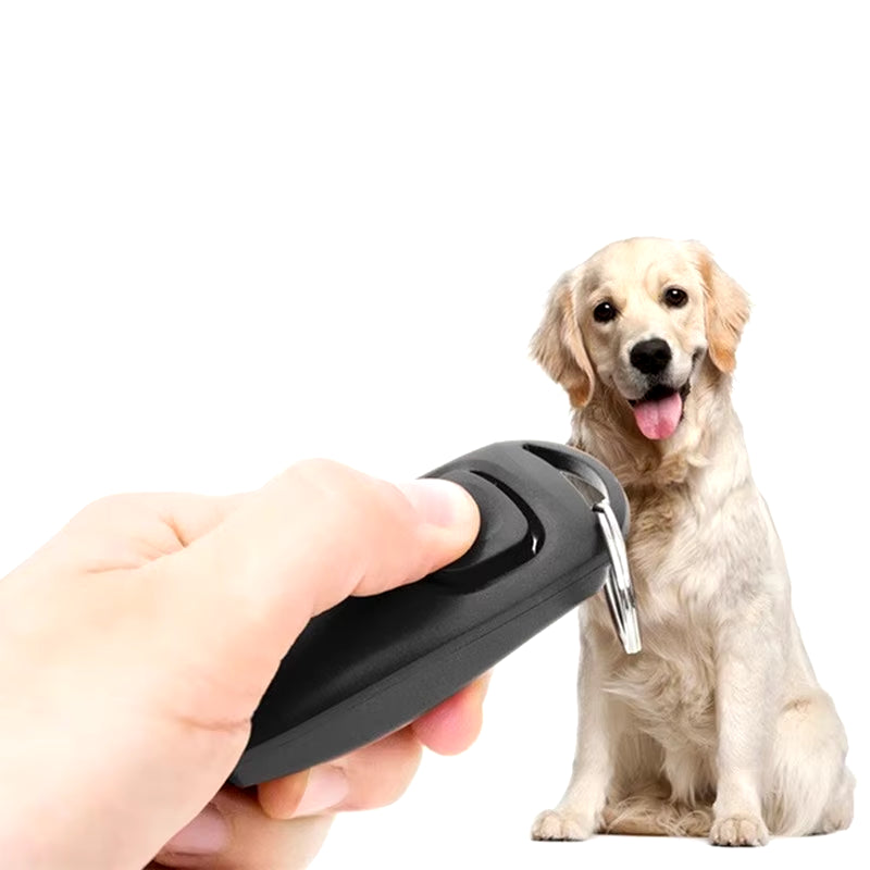 2 in 1 Pet Dog Clicker Dog Training Whistle Clicker Dog Trainer Puppy Stop Barking Training Aid Tool with Key Ring Pet Supplies